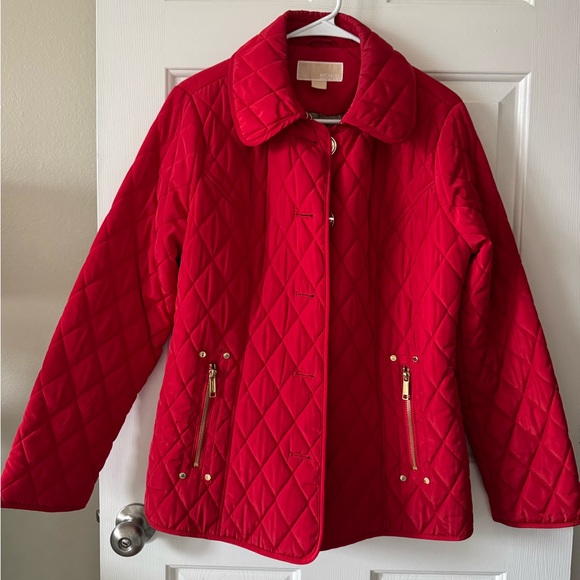 Michael Kors Jackets & Blazers - Michael Kors Red Quilted Jacket Medium
